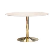 Round natural marble / gold base dining table additional photo 2 of 8