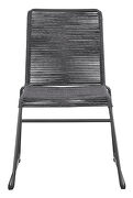 Charcoal woven rope upholstery stackable side chairs by Coaster additional picture 3