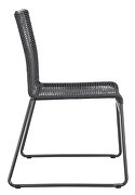 Charcoal woven rope upholstery stackable side chairs by Coaster additional picture 4