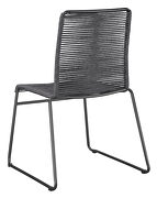 Charcoal woven rope upholstery stackable side chairs by Coaster additional picture 5