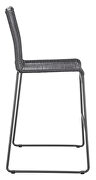 Charcoal woven rope upholstery bar stools with footrest (set of 2) by Coaster additional picture 4