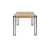 Natural oak & gray gunmetal contemporary table by Coaster additional picture 3