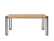 Natural oak & gray gunmetal contemporary table by Coaster additional picture 4