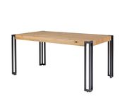 Natural oak & gray gunmetal contemporary table by Coaster additional picture 5