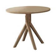 Round dining table in light oak solid wood by Coaster additional picture 2