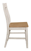 Slat back side chair (set of 2) natural and rustic off white by Coaster additional picture 3
