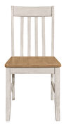 Slat back side chair (set of 2) natural and rustic off white by Coaster additional picture 6