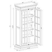 2-door tall cabinet antique white and brown by Coaster additional picture 2