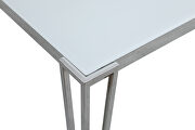 White tempered glass top dining table by Coaster additional picture 2