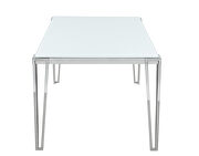 White tempered glass top dining table by Coaster additional picture 5