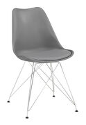 Gray fabric dining chair by Coaster additional picture 2