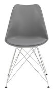 Gray fabric dining chair by Coaster additional picture 5