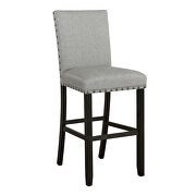 Gray linen-like fabric upholstery bar stool by Coaster additional picture 2