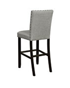 Gray linen-like fabric upholstery bar stool by Coaster additional picture 3