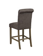 Gray linen-like fabric upholstery counter height chair by Coaster additional picture 4