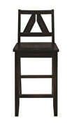 Two-tone contrasting barn gray and black sand counter ht chair by Coaster additional picture 2