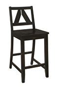 Two-tone contrasting barn gray and black sand counter ht chair additional photo 3 of 2
