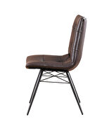 Brown leatherette side chair by Coaster additional picture 4