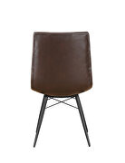 Brown leatherette side chair by Coaster additional picture 6
