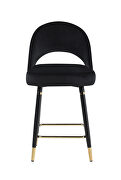Black velvet upholstery counter height chair by Coaster additional picture 6