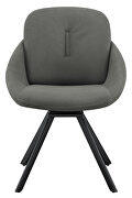 Charcoal fabric upholstery swivel padded side chairs (set of 2) by Coaster additional picture 3