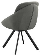 Charcoal fabric upholstery swivel padded side chairs (set of 2) by Coaster additional picture 5