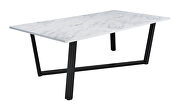 Faux white marble top rectangular dining table by Coaster additional picture 5
