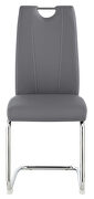 Gray and white leatherette upholstery side chairs with s-frame (set of 4) by Coaster additional picture 2