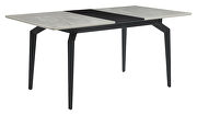 Gray ceramic and sandy black rectangular dining table by Coaster additional picture 2