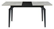 Gray ceramic and sandy black rectangular dining table by Coaster additional picture 3