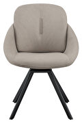 Beige fabric upholstery swivel padded side chairs (set of 2) by Coaster additional picture 3