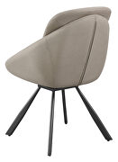 Beige fabric upholstery swivel padded side chairs (set of 2) by Coaster additional picture 5