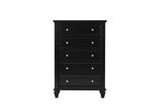 Black five-drawer chest by Coaster additional picture 6