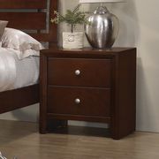 Rich merlot finish nightstand by Coaster additional picture 2