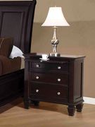 Cappuccino three-drawer nightstand by Coaster additional picture 2
