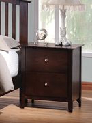 Cappuccino two-drawer nightstand by Coaster additional picture 2