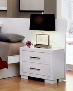 Pier white wood bed with rail seating and lights by Coaster additional picture 10