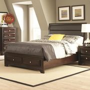 Contemporary bed w/ storage in brown by Coaster additional picture 4