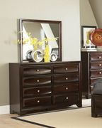 Transitional cappuccino eight-drawer dresser additional photo 2 of 2