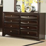 Transitional cappuccino eight-drawer dresser additional photo 3 of 2