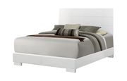 Simple and elegant white wood bed additional photo 2 of 8