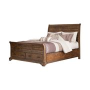 Footboard storage peanut brown wooden bed by Coaster additional picture 7
