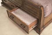 Footboard storage peanut brown wooden bed by Coaster additional picture 8