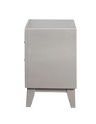 Contemporary two-drawer silver glam nightstand by Coaster additional picture 4