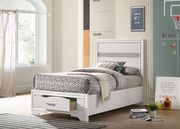 Сontemporary white twin storage bed by Coaster additional picture 2