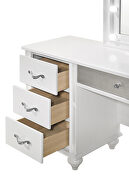 White finish 7-drawer vanity desk with lighted mirror by Coaster additional picture 3