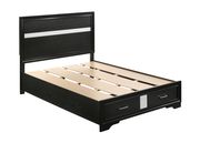 Contemporary black glam style queen bed by Coaster additional picture 5