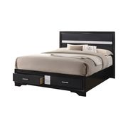 Contemporary black glam style queen bed by Coaster additional picture 6
