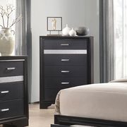 Transitional black five-drawer chest by Coaster additional picture 9
