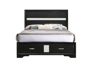 Contemporary black glam style full bed by Coaster additional picture 5